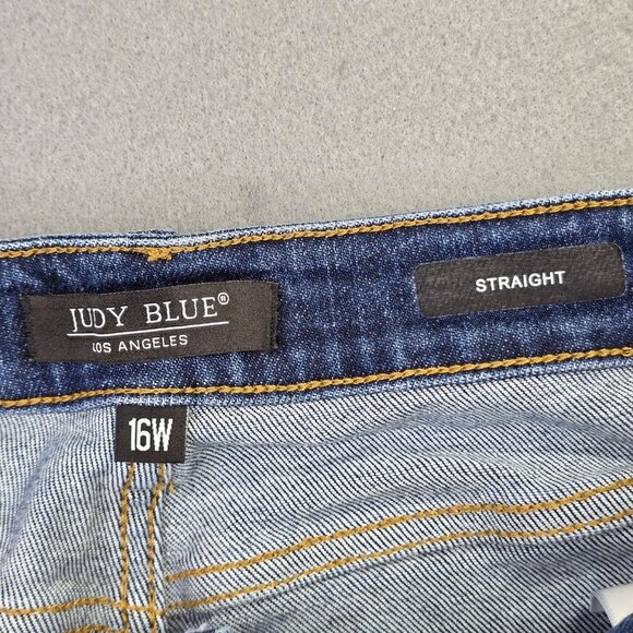 Judy Blue Jeans Womens 16W Blue Straight Leg High Rise Stretch Denim JB8857S - Picture 5 of 11